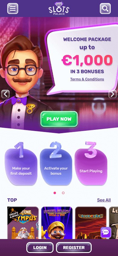 slotspalace_casino_homepage_mobile