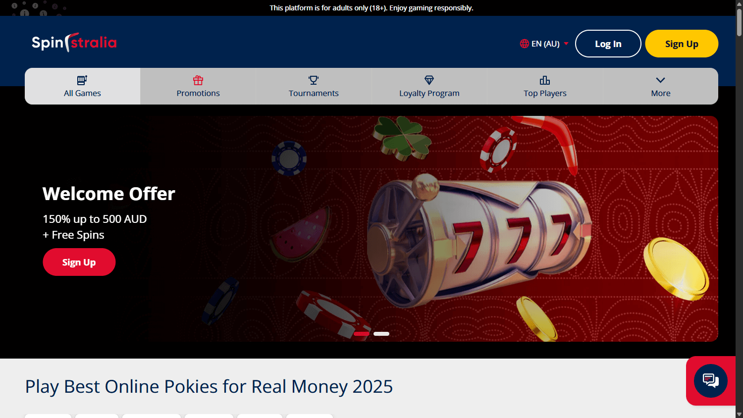 spinstralia_casino_homepage_desktop