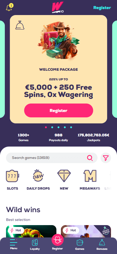 wildfortune.io_casino_homepage_mobile