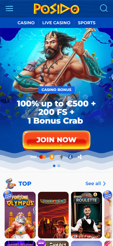 posido_casino_homepage_mobile
