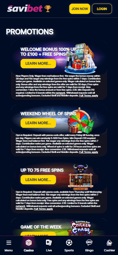 savibet_casino_promotions_mobile