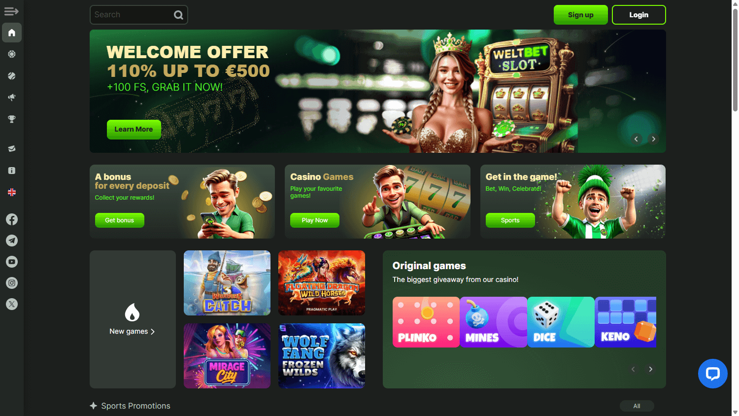 Weltbet_Casino_homepage_desktop