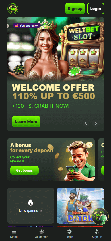 Weltbet_Casino_homepage_mobile