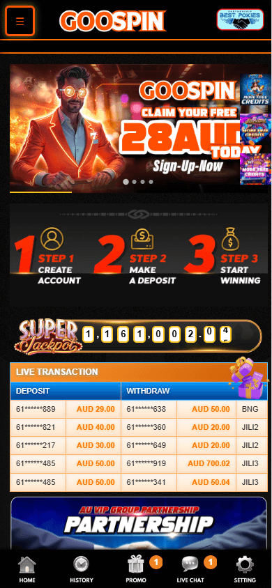 GOOSPIN_Casino_homepage_mobile