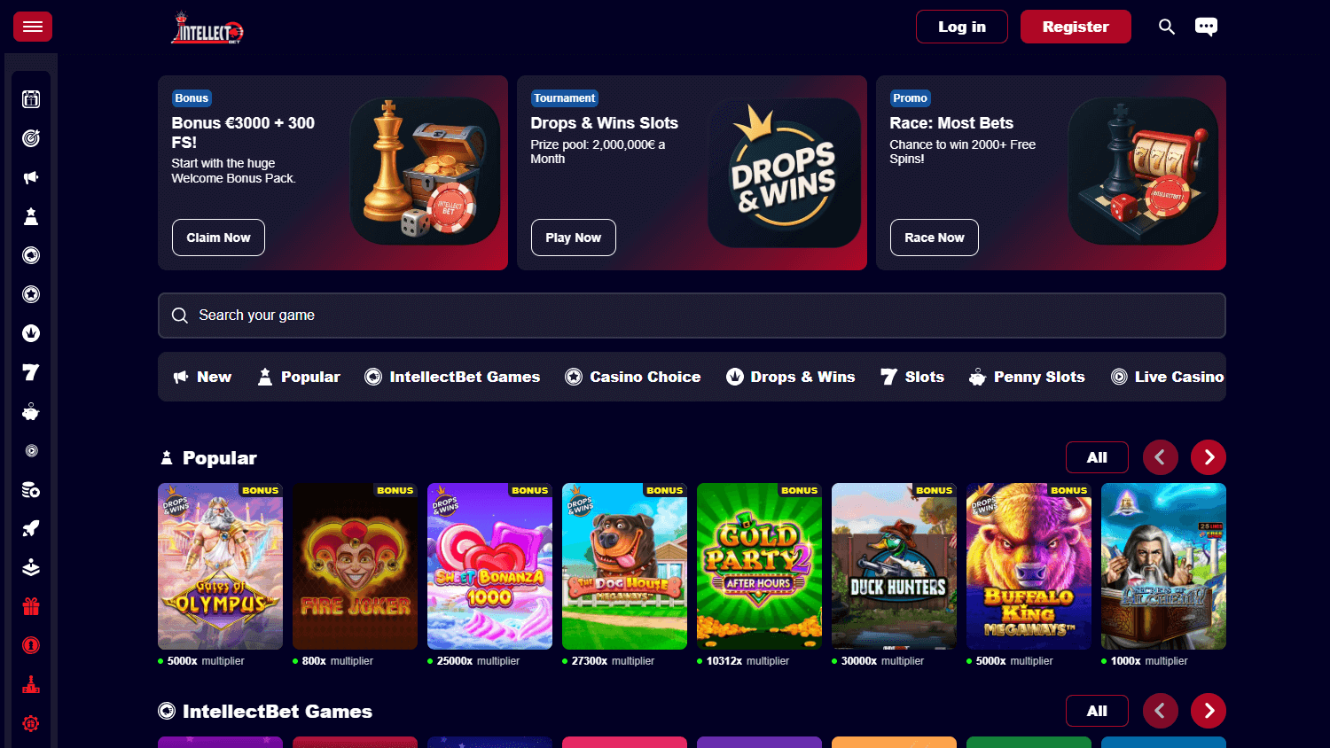 IntellectBet_Casino_homepage_desktop