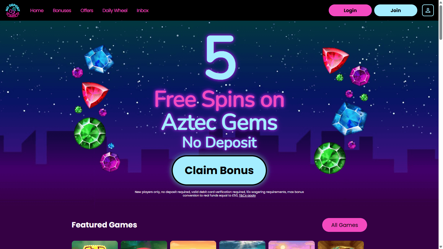 No_Deposit_Slots_Casino_homepage_desktop