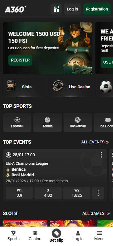 A360_Casino_homepage_mobile