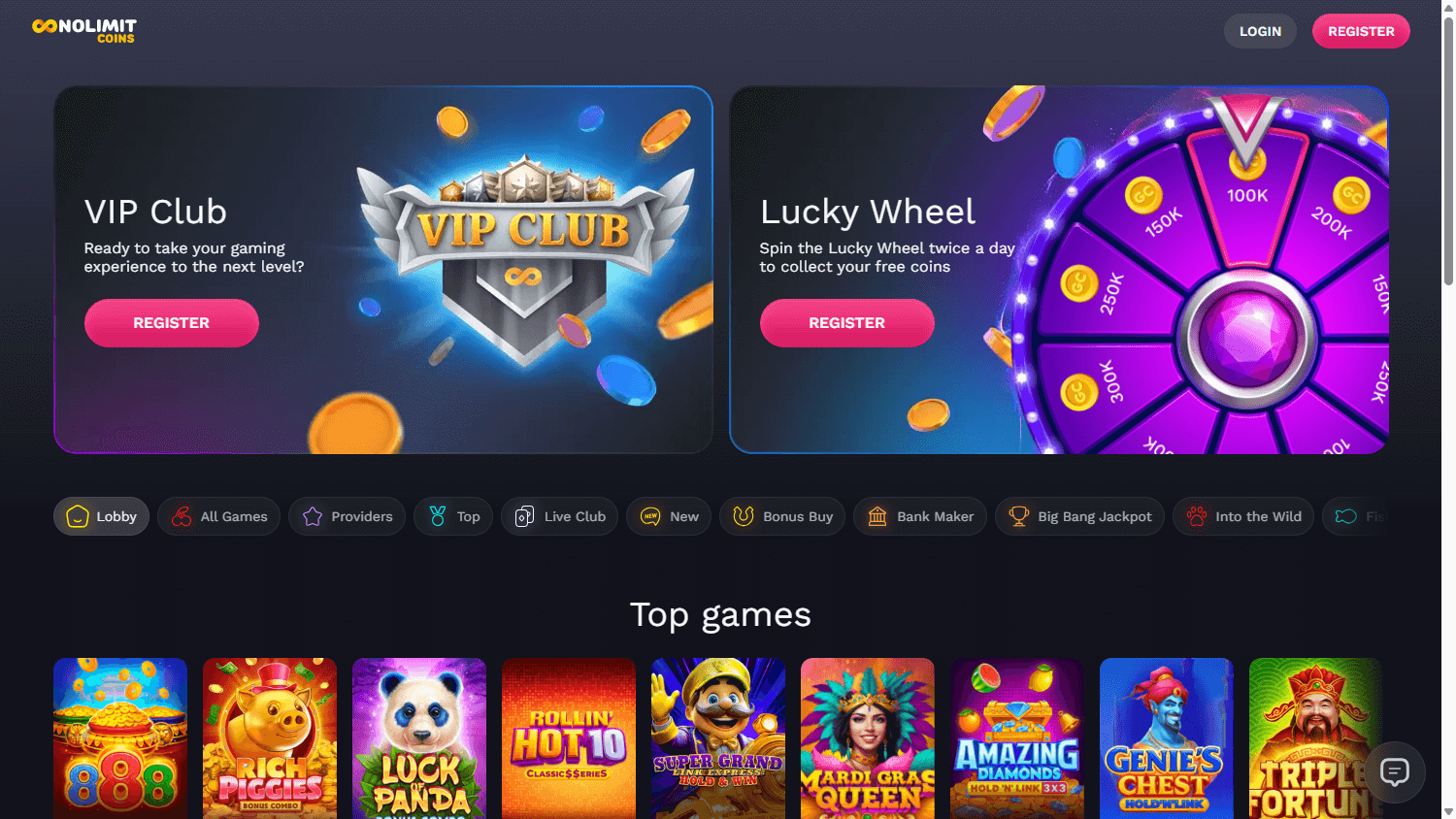 NoLimitCoins_Casino_homepage_desktop