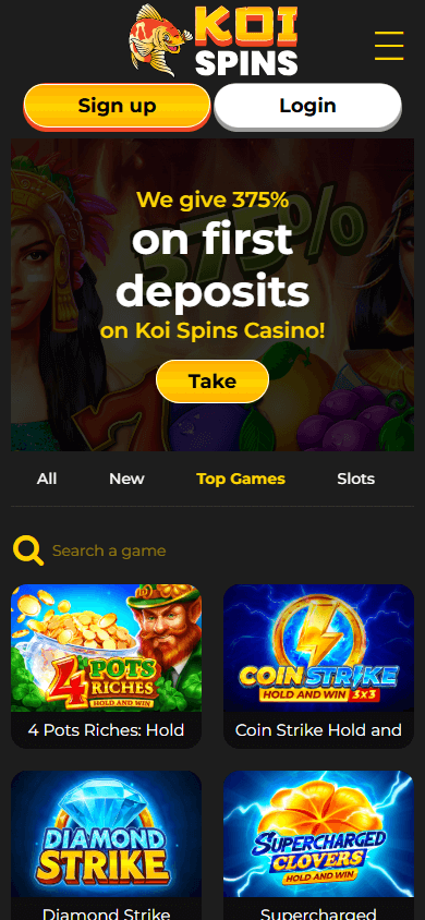 Koi_Spins_Casino_homepage_mobile