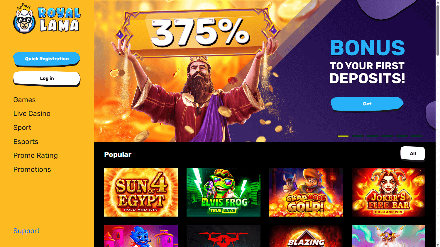 royal_lama_casino_homepage_desktop