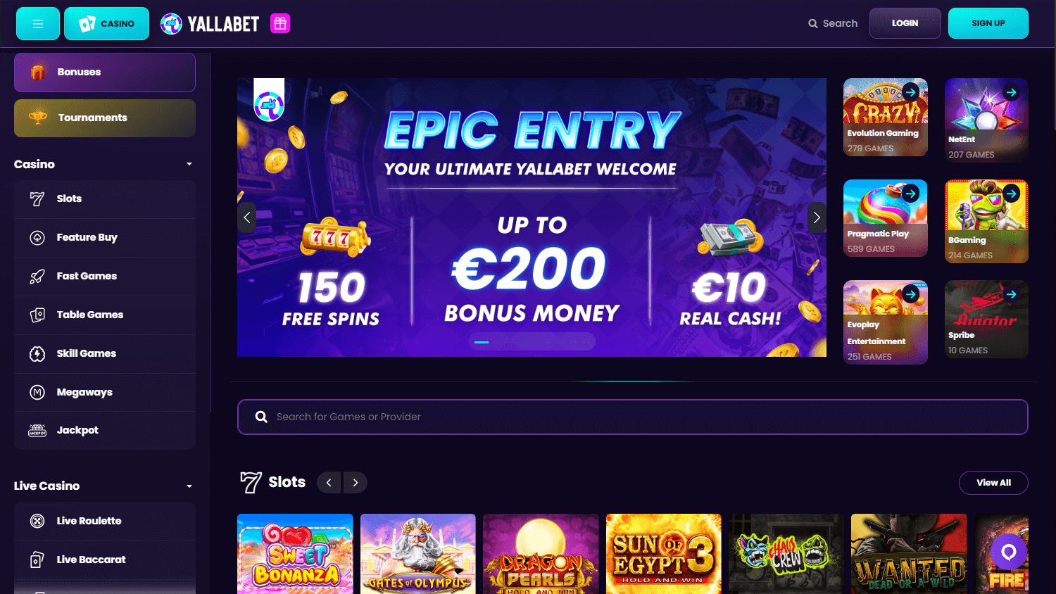 yallabet_casino_homepage_desktop