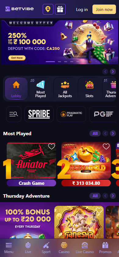 BETVIBE_Casino_game_gallery_mobile