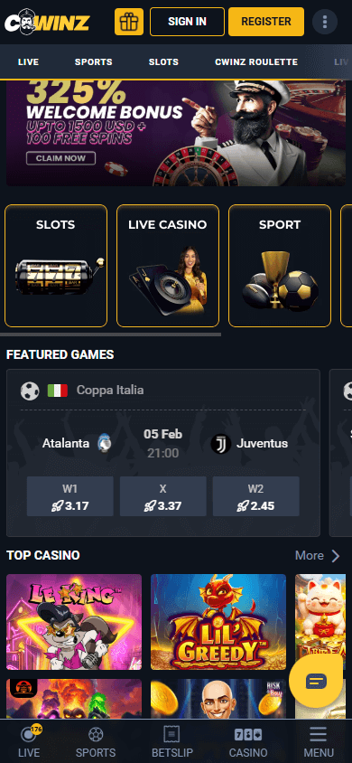 Cwinz_Casino_homepage_mobile