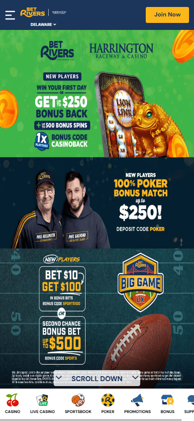 Harrington_Raceway_&_Casino_homepage_mobile