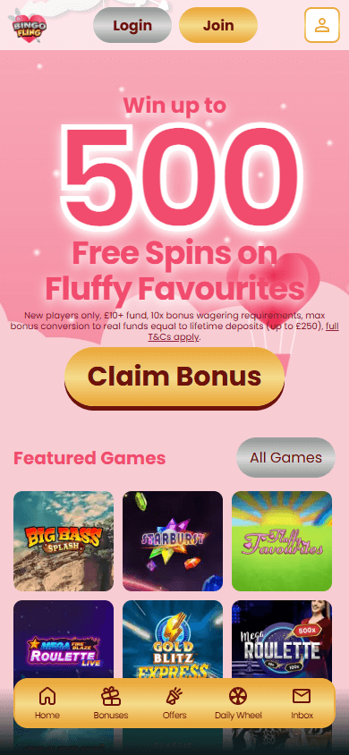 Bingo_Fling_Casino_homepage_mobile