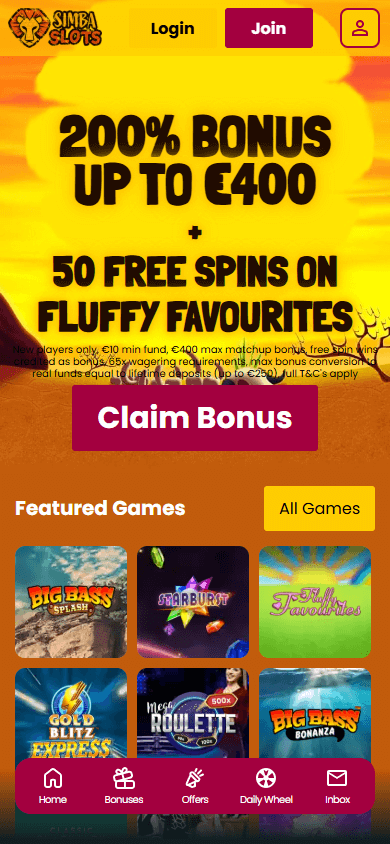 Simba_Slots_Casino_IE_homepage_mobile