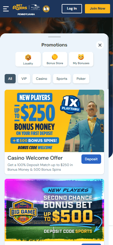 BetRivers_Casino_PA_promotions_mobile