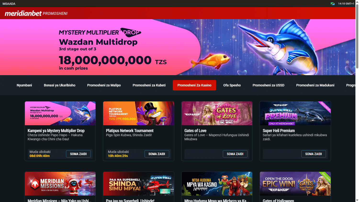 Meridianbet_Casino_TZ_promotions_desktop