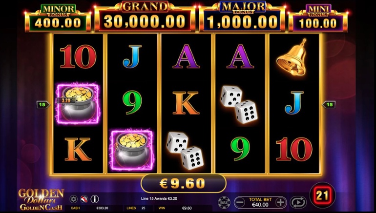 Golden Dollars slot win