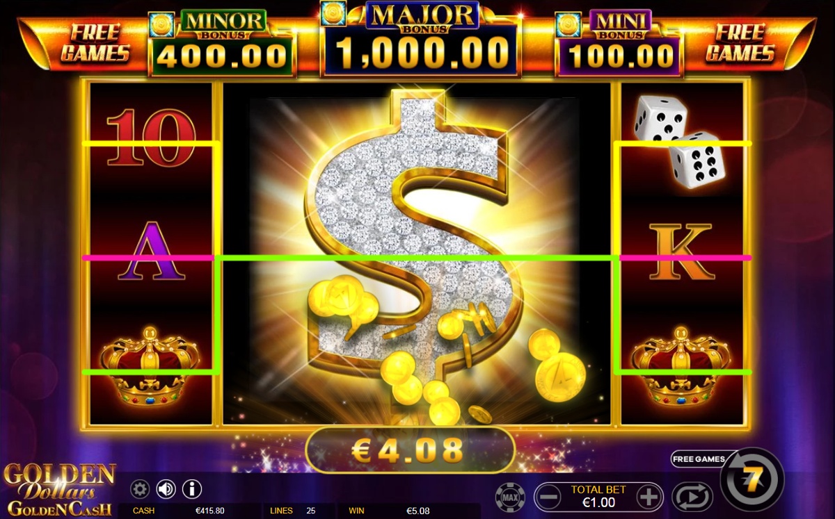 Golden Dollars slot free spins bonus