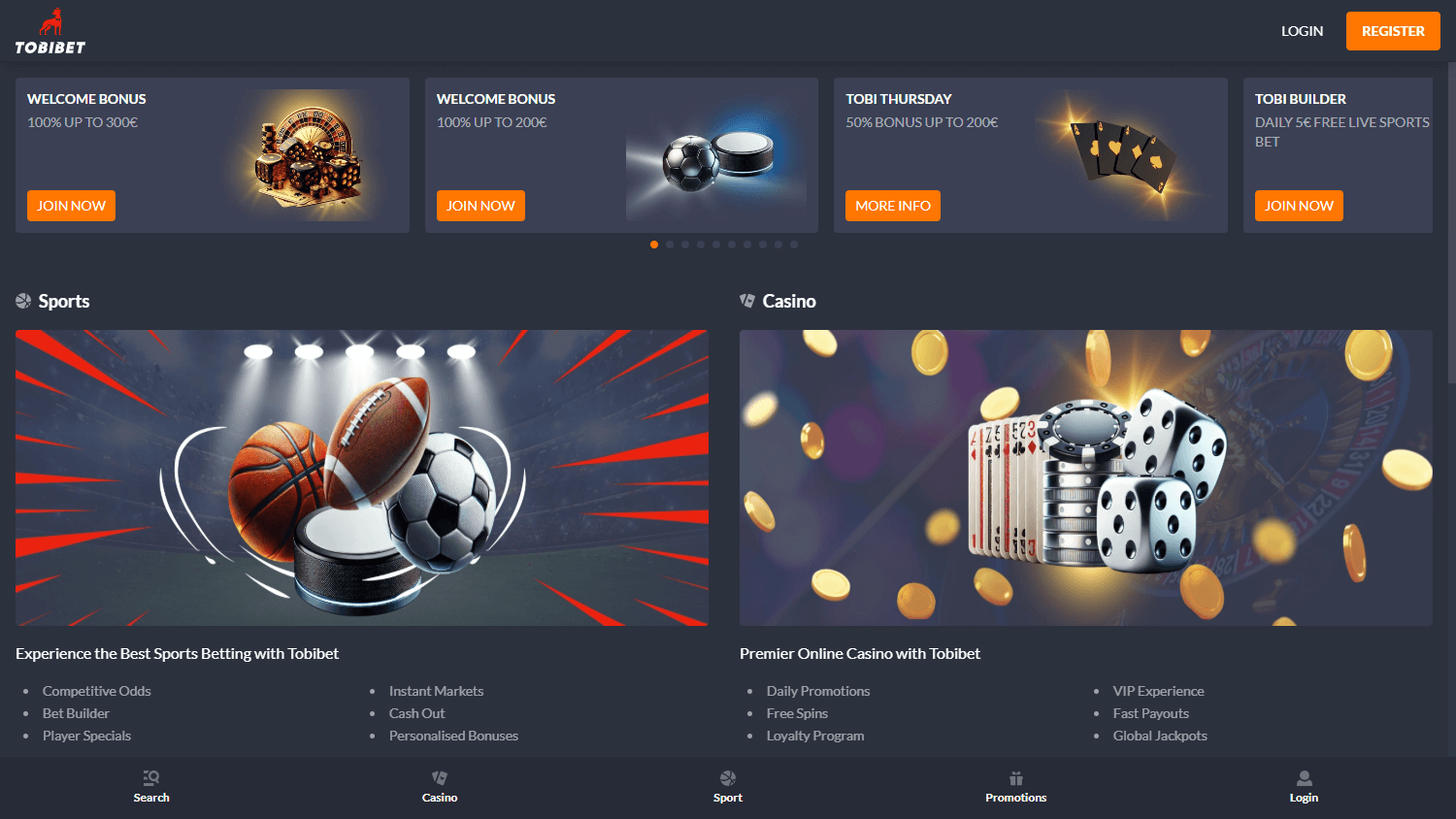 Tobibet_Casino_homepage_desktop