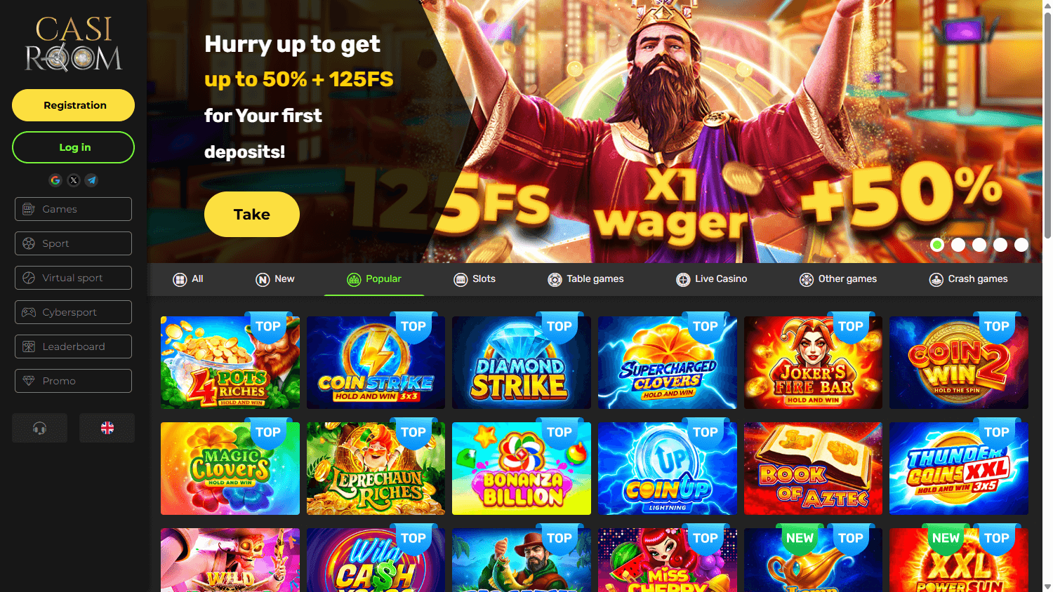 Casiroom_Casino_homepage_desktop