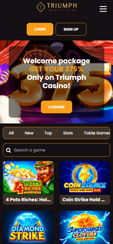 Triumph_Casino_homepage_mobile