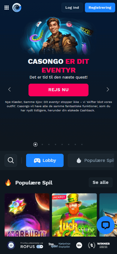 Casongo_Casino_homepage_mobile