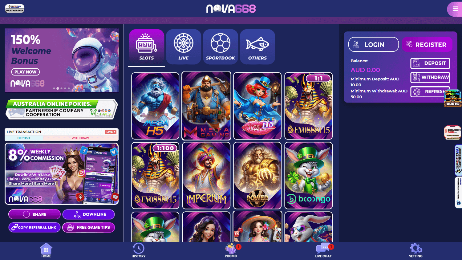 Nova668_Casino_homepage_desktop