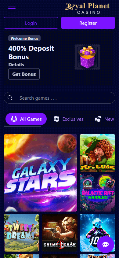 Royal_Planet_Casino_homepage_mobile