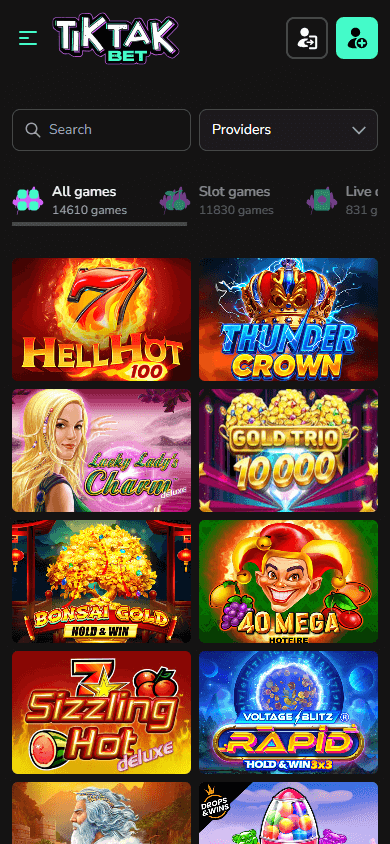 TikTak_Bet_Casino_game_gallery_mobile