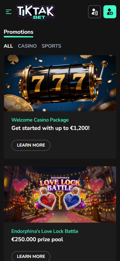 TikTak_Bet_Casino_promotions_mobile