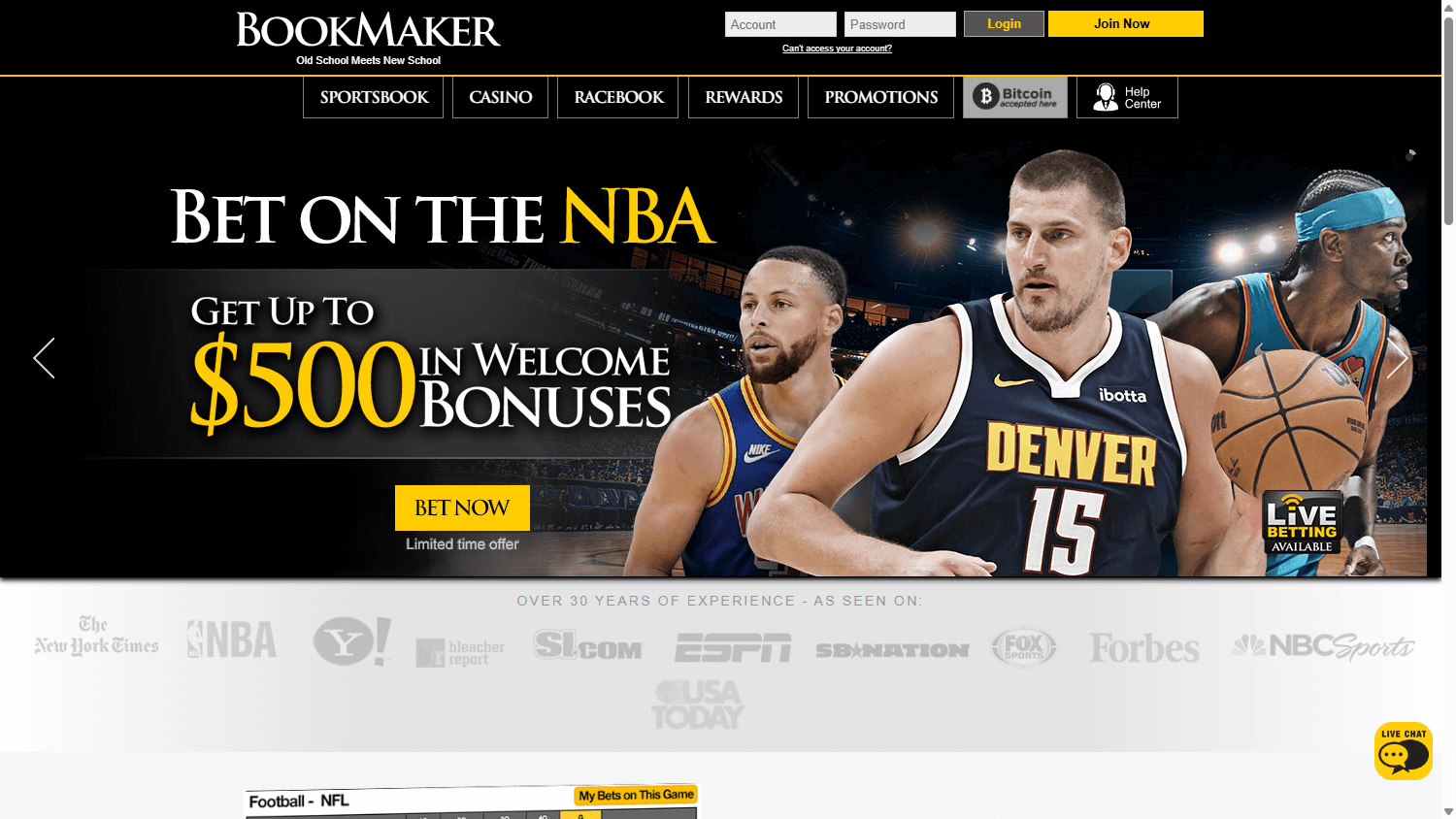 BookMaker_Casino_homepage_desktop