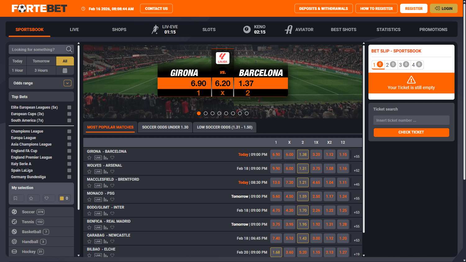 Fortebet_Casino_ZM_homepage_desktop