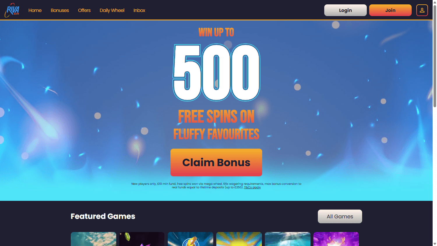 Riva_Slots_Casino_homepage_desktop