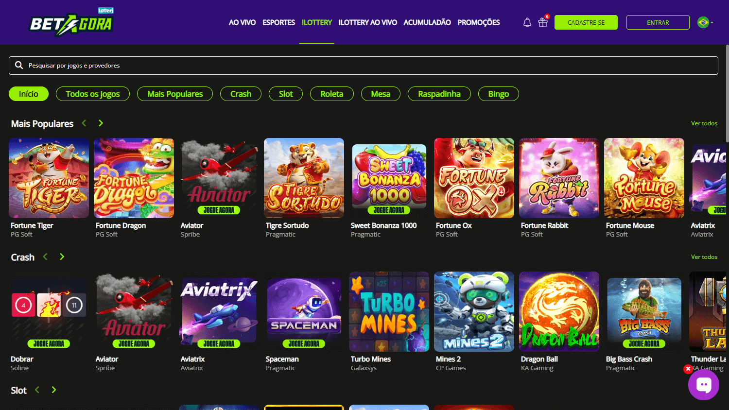 Bet_Agora_Casino_homepage_desktop