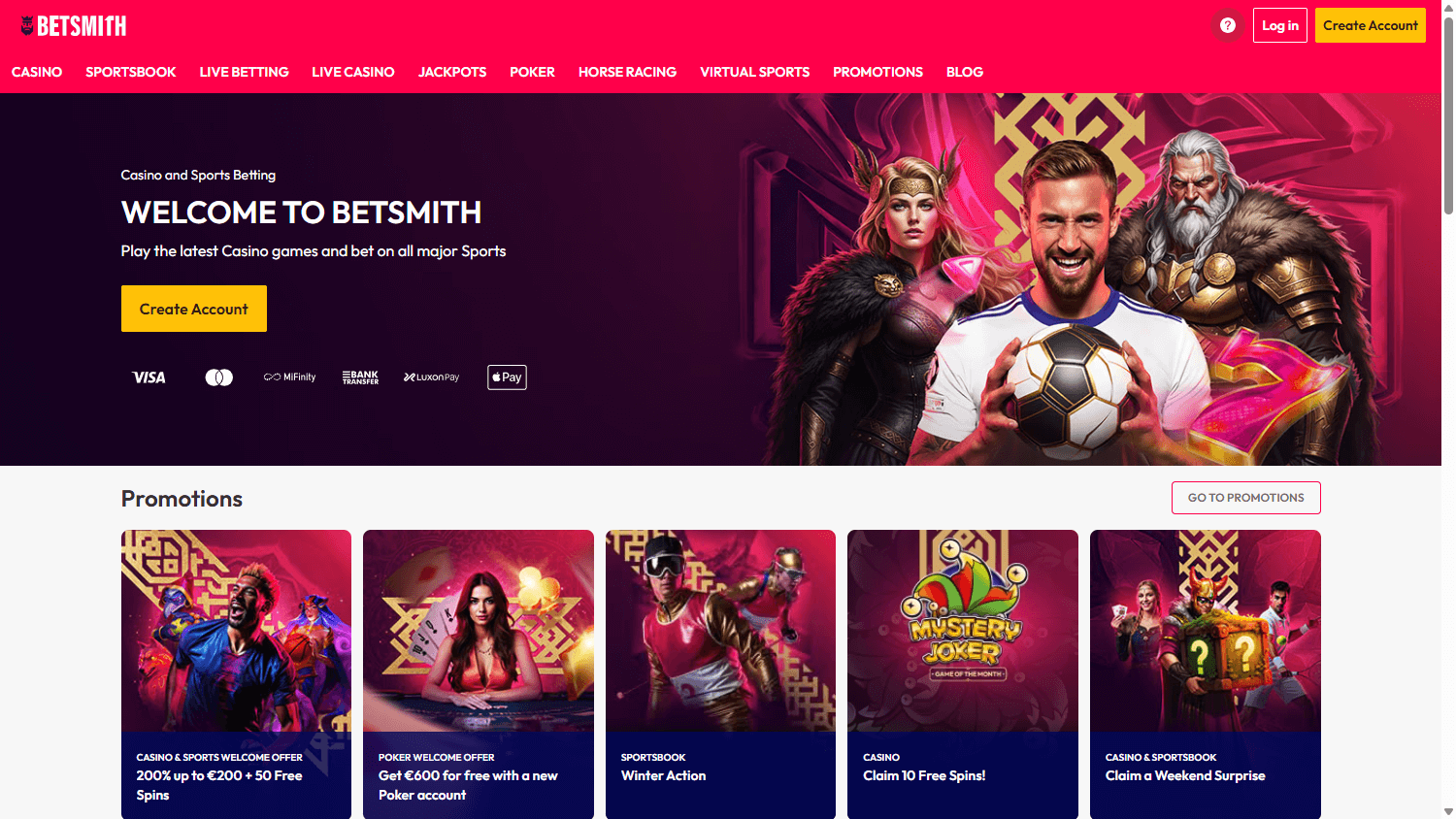 Betsmith_Casino_homepage_desktop