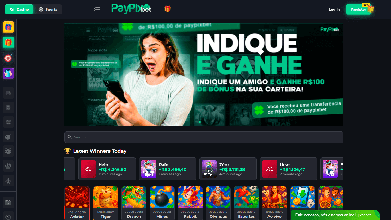 PayPix.Bet_Casino_homepage_desktop