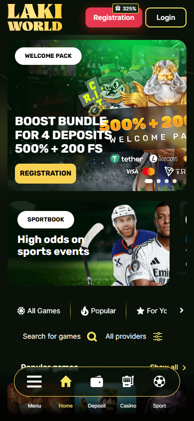 Laki_Casino_homepage_mobile