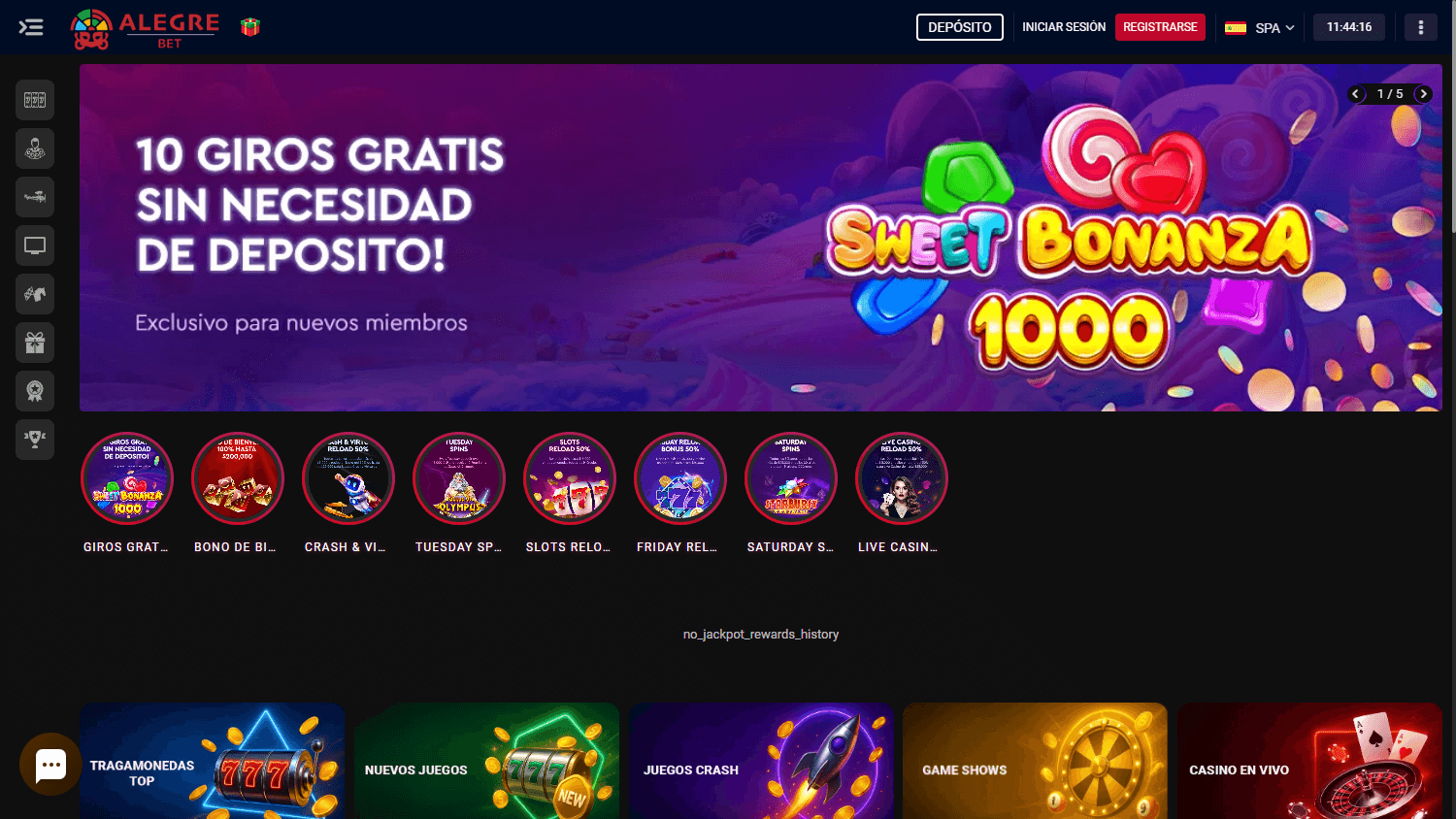 ALEGREBET_Casino_homepage_desktop