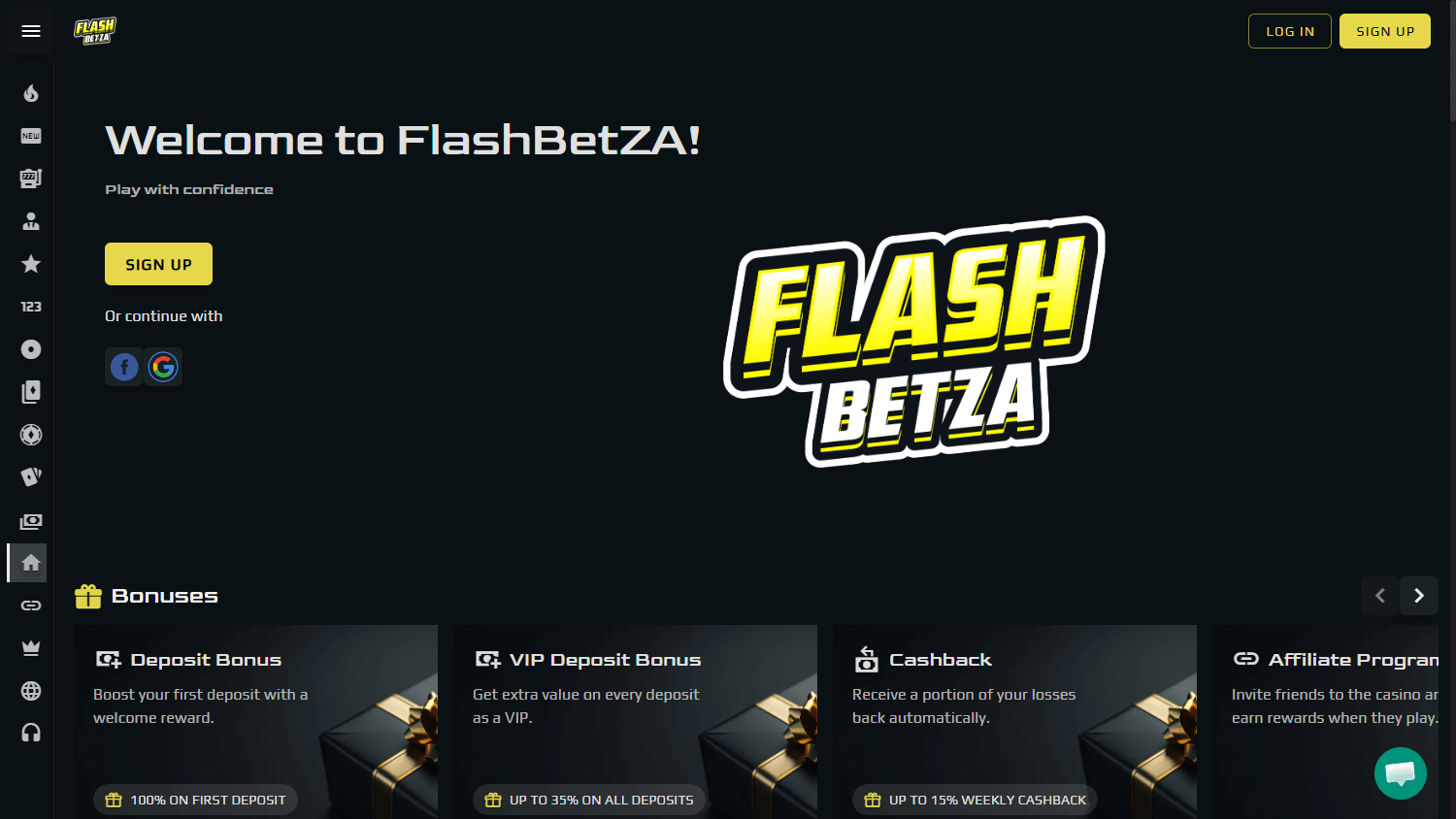 FlashBetza_Casino_homepage_desktop