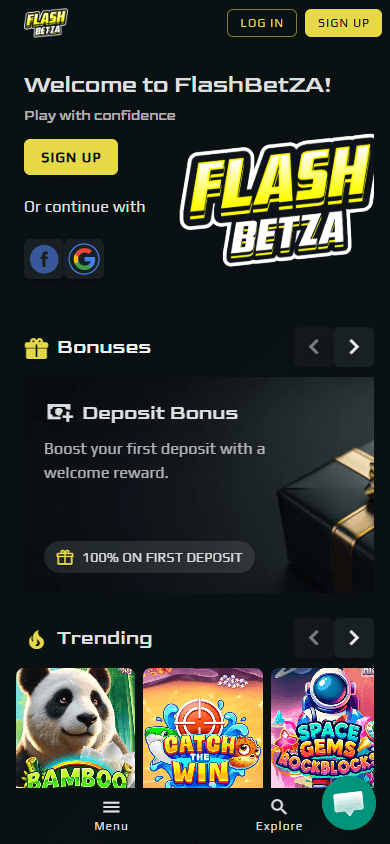 FlashBetza_Casino_homepage_mobile