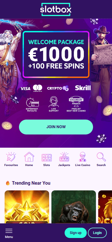Slotbox_Casino_homepage_mobile