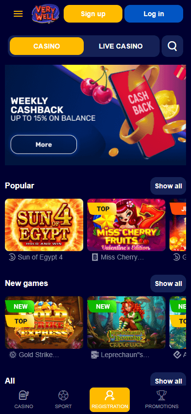 VeryWell_Casino_homepage_mobile