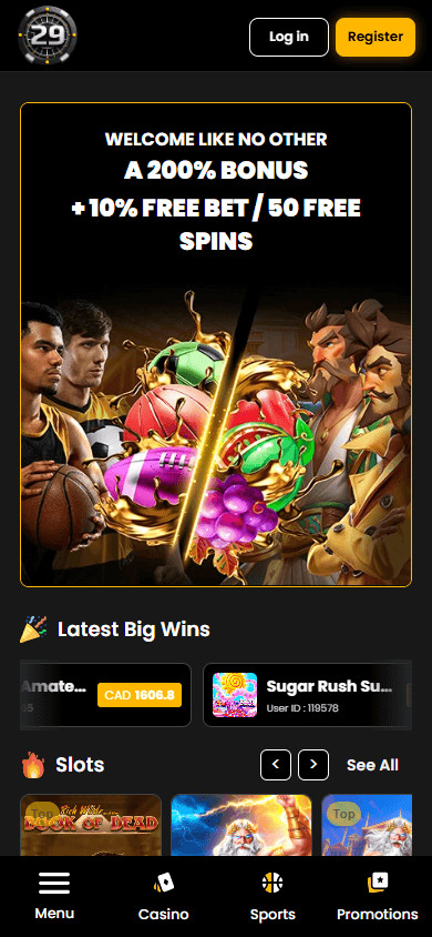 29Black_Casino_homepage_mobile