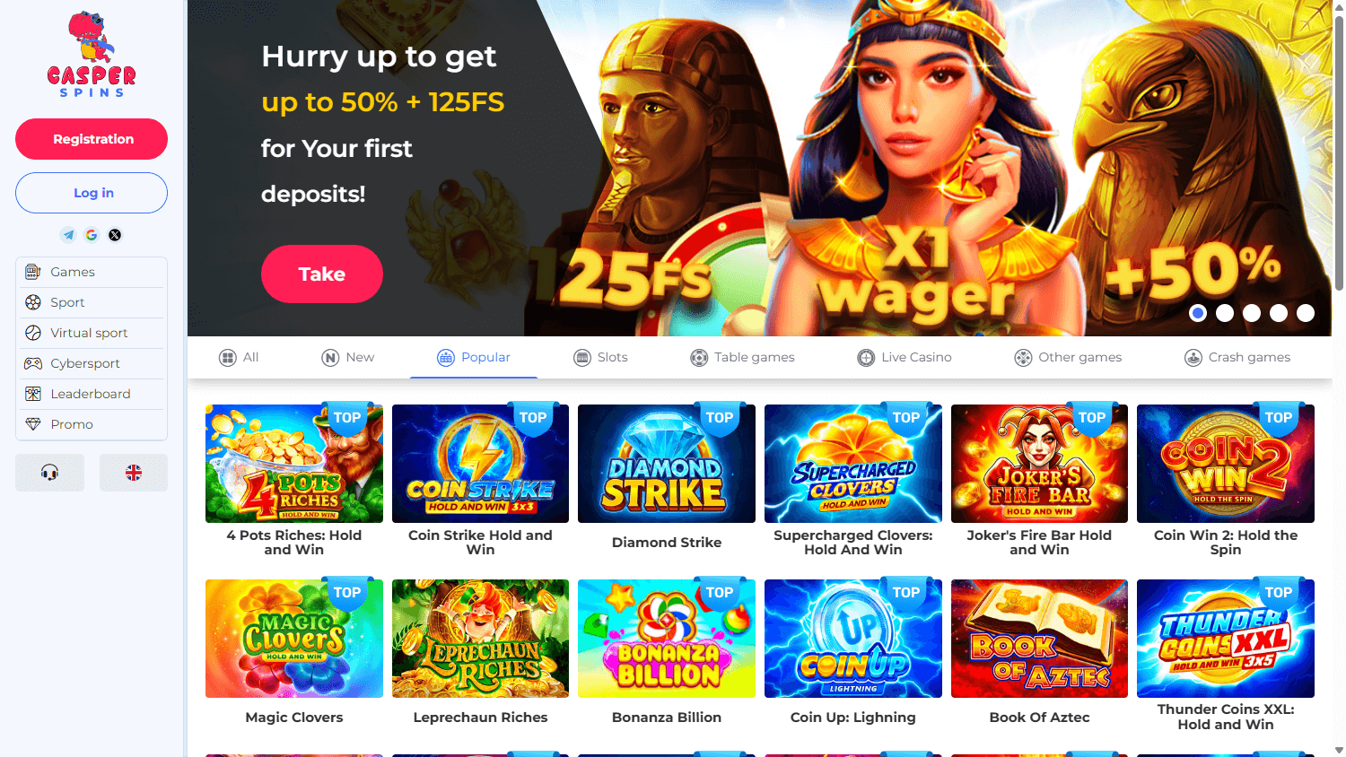 Casper_Spins_Casino_homepage_desktop