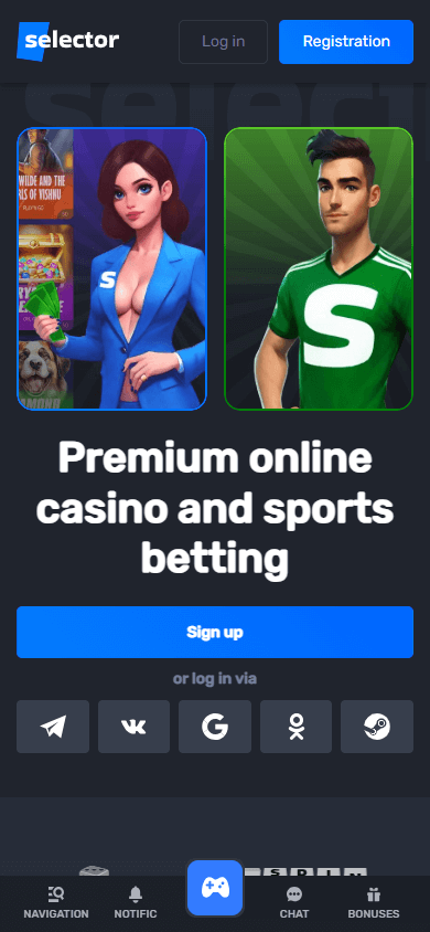 Selector_Casino_homepage_mobile