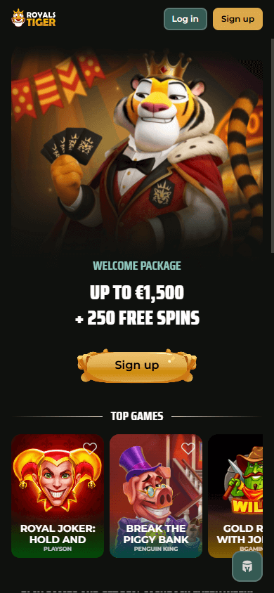 Royals_Tiger_Casino_homepage_mobile