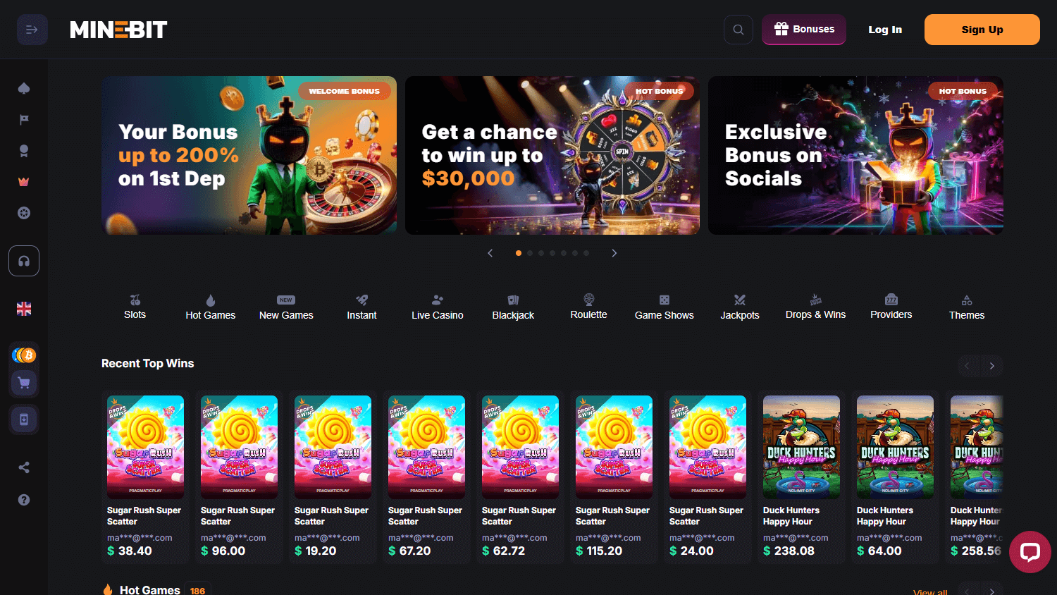 MineBit_Casino_homepage_desktop
