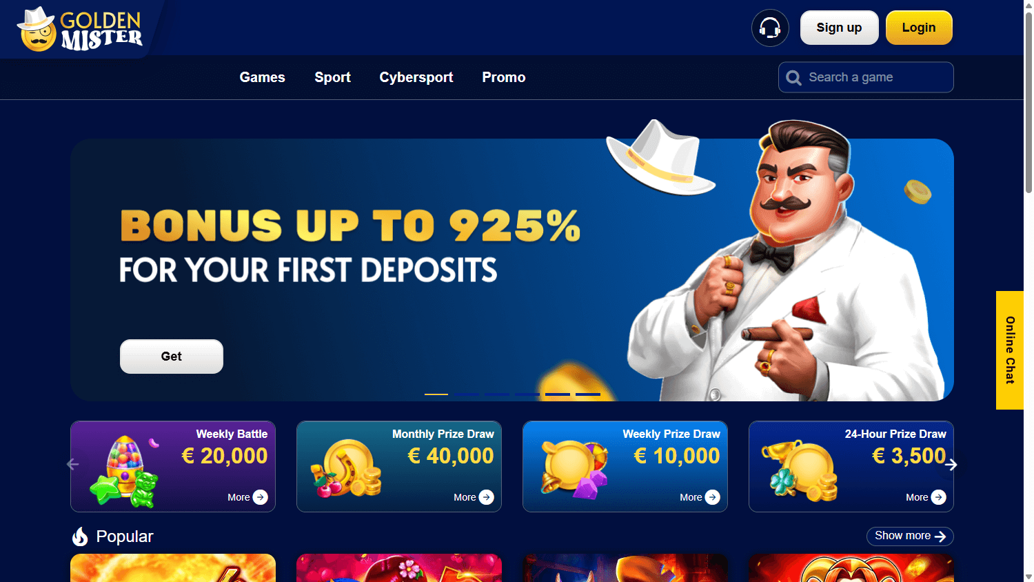 Golden_Mister_Casino_homepage_desktop